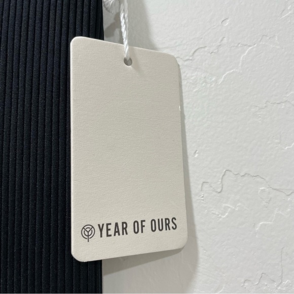 NWT Year Of Ours Ribbed Flare Black Leggings Pants Stretch Yoga Women’s Small - Picture 7 of 13